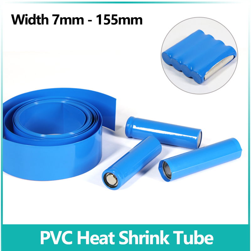 Shrink Wrap Pvc - 1/3/5/20M Blauer PVC-Schrumpfschlauch 7mm ~ 155mm