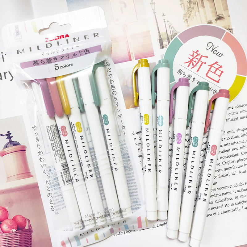 Copic Marker Sketch - NEUE Zebra-Mildliner-Textmarker, WKT7 doppelseitiger fluoreszierender Faserstift