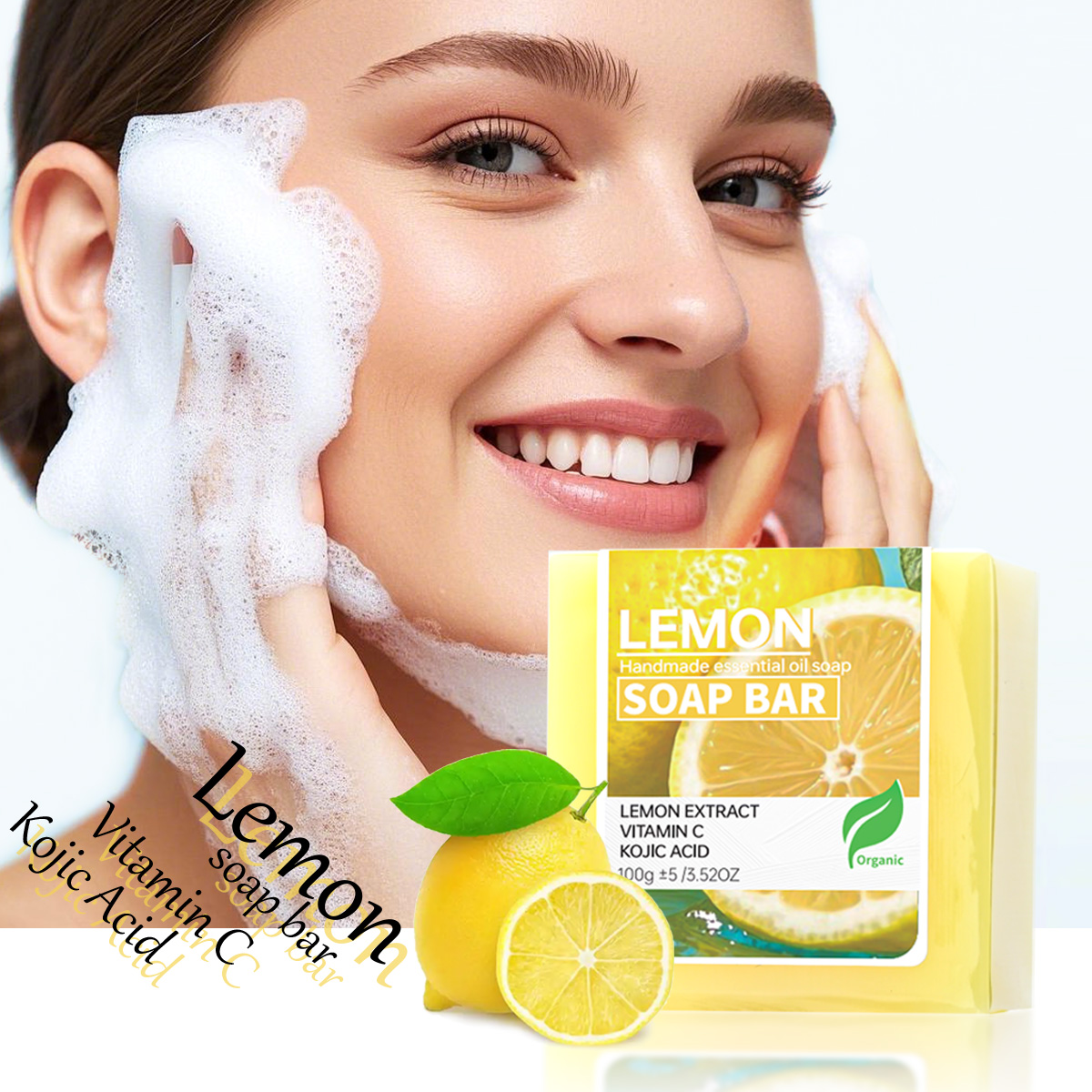 Essential Oil Soap - Zitronen-Seife mit ätherischen Ölen, Hautaufhellungs- und
