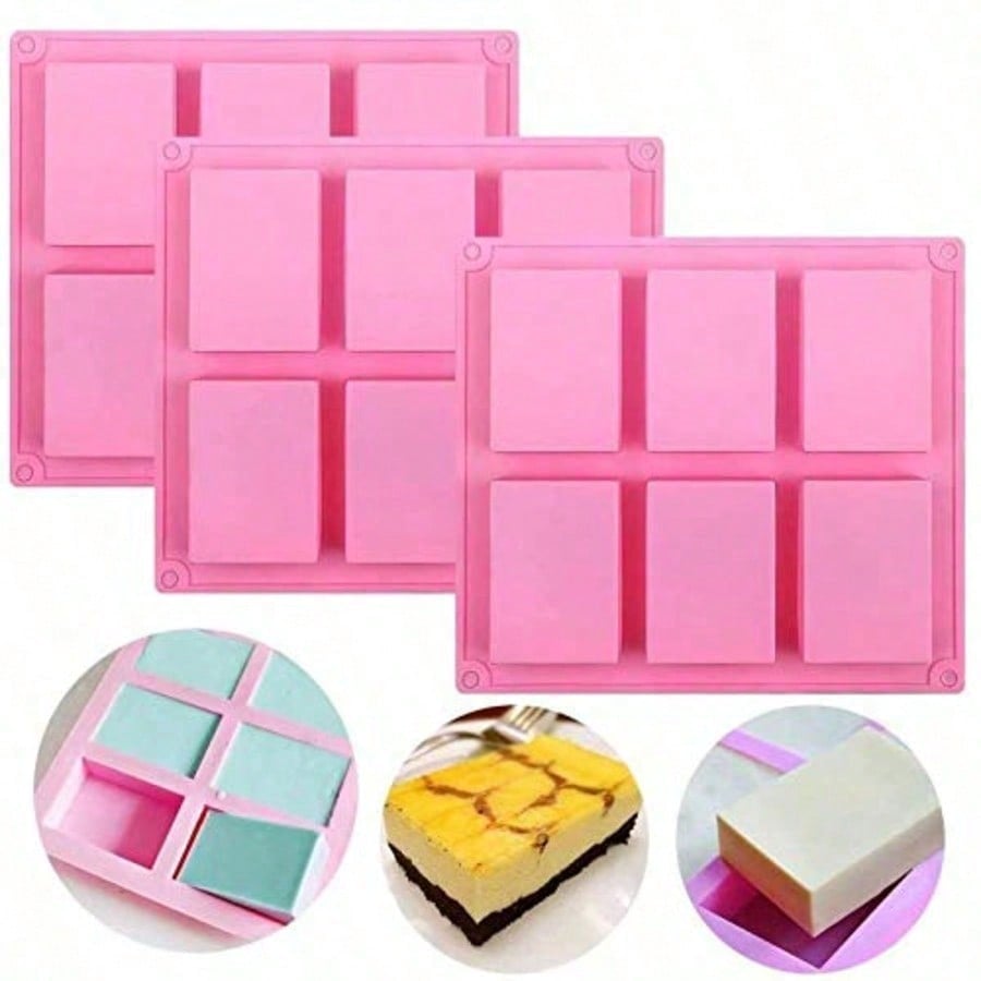 Soap Making Supplies - 1-2er-Pack 6-fach Silikonformen zum Selbermachen, rosa