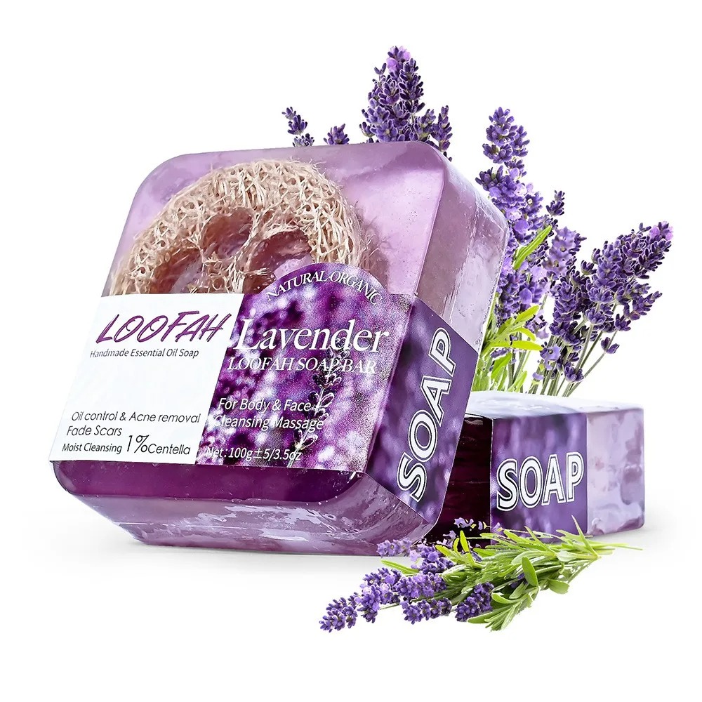 Essential Oil Soap - 100g Bio-Lavendelöl-Seife, zur Reinigung von Körper,