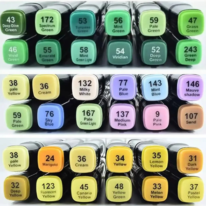 Copic Marker Sketch - 12 Farben/Set Macaron Alkoholbasierte Marker mit